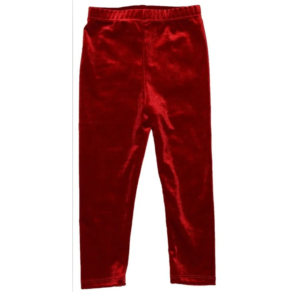 NWT Pippa & Julie 3T Red Velvet Tulle Holiday Dress & Leggings Set Girls